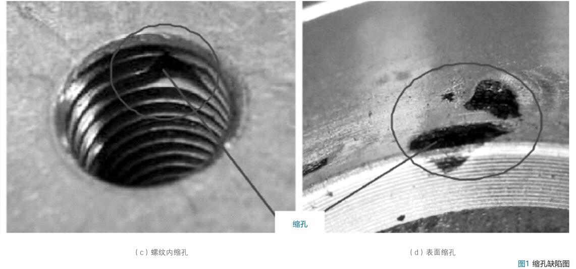 压铸件在凝固过程中会发生体积收缩,形成缩孔,缩松;因铸件内部收缩